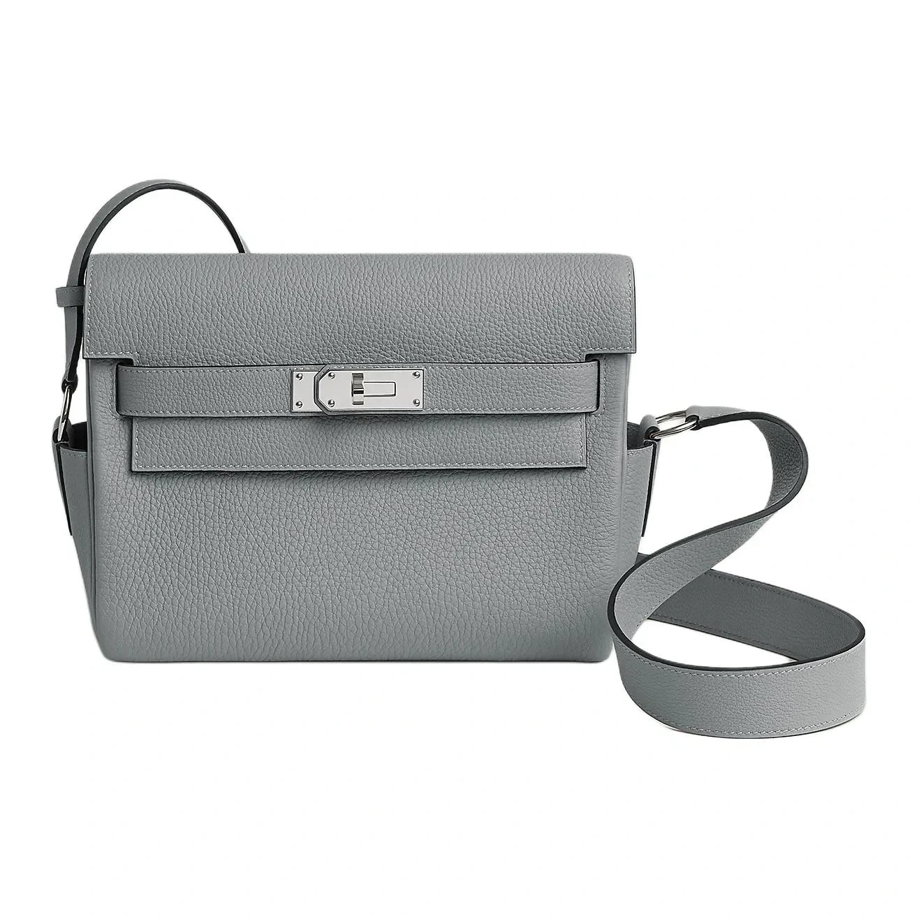Hermès Серая структурная сумка кросс-боди, enlarged view